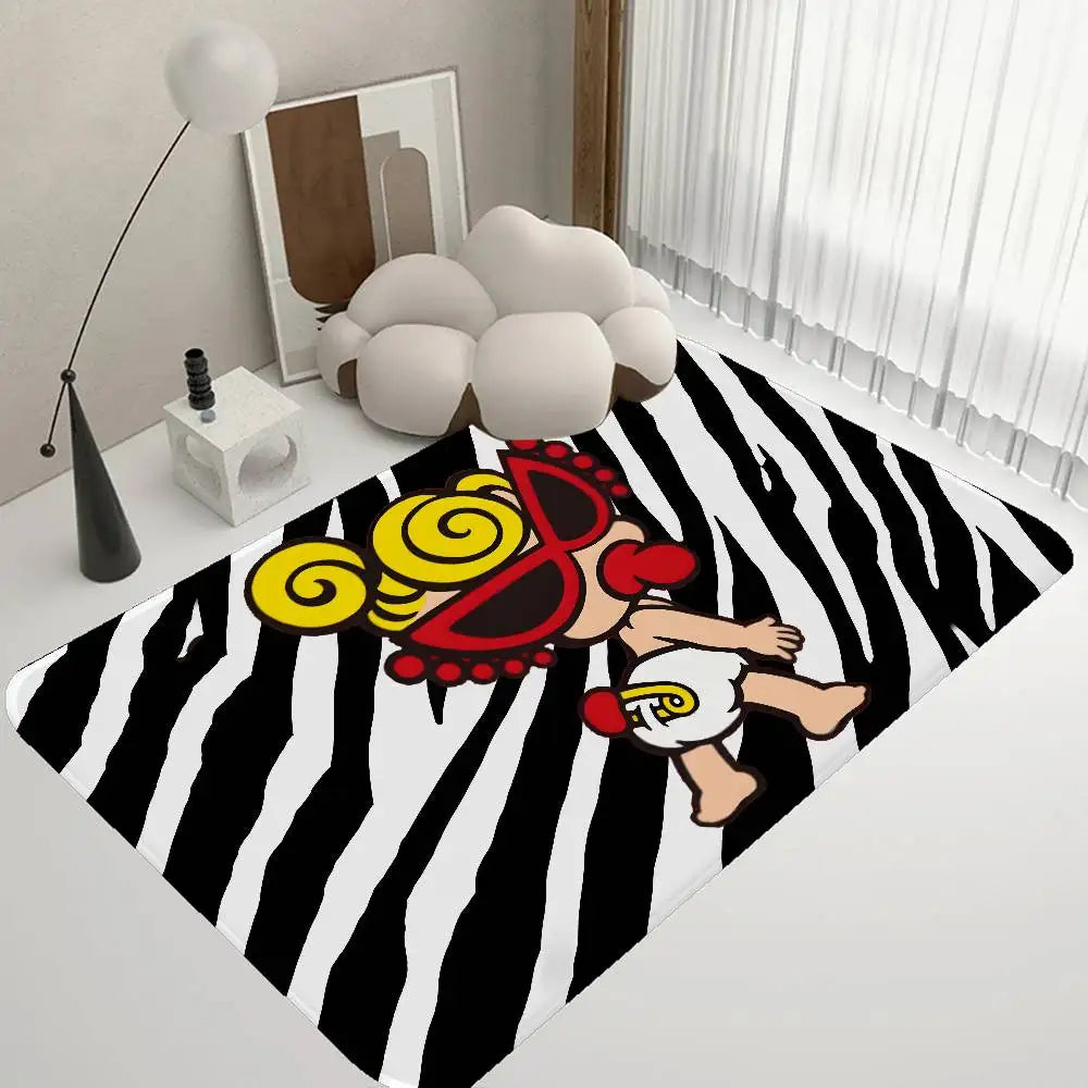 Japan Fashion H-Hysteric M-MiniS Floor Mat Non-Slip Laundry Room Mat Laundry Decor Balcony Child Living Room Bedside Mats