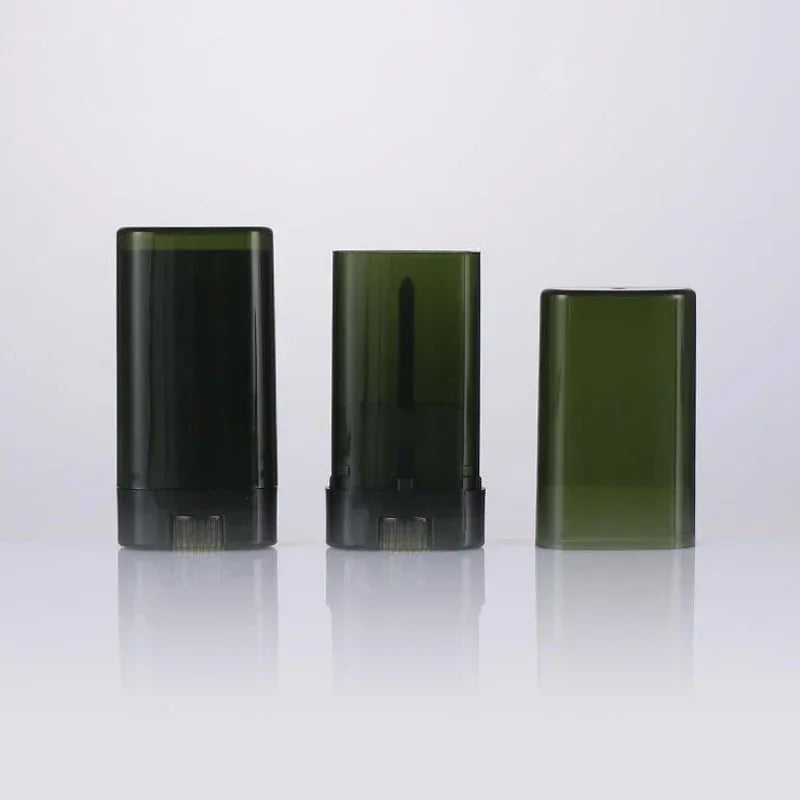 50pcs 15g Plastic Oval Lip Balm Tubes Travel Deodorant Containers Perfume Homemade Solid Lotion Portable Makeup Lipstick Tubes