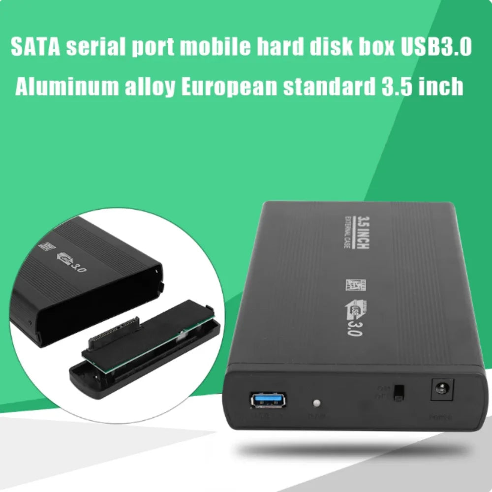 3.5 inch SATA to USB3.0 USB 2.0 HDD Box SSD Case Hard Disk Case External Hard Drive Enclosure Box