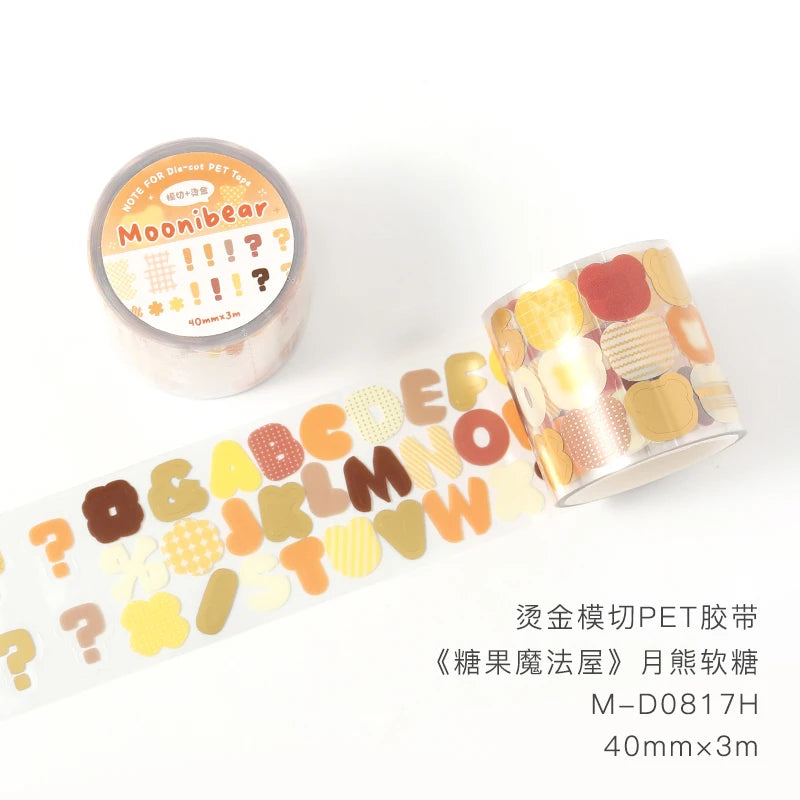 40mm * 300cm Kawaii Ins Basic Geometric Pattern Die Cutting Stickers Creative Handbook Decoration DIY Diary Scrapbook Supplies