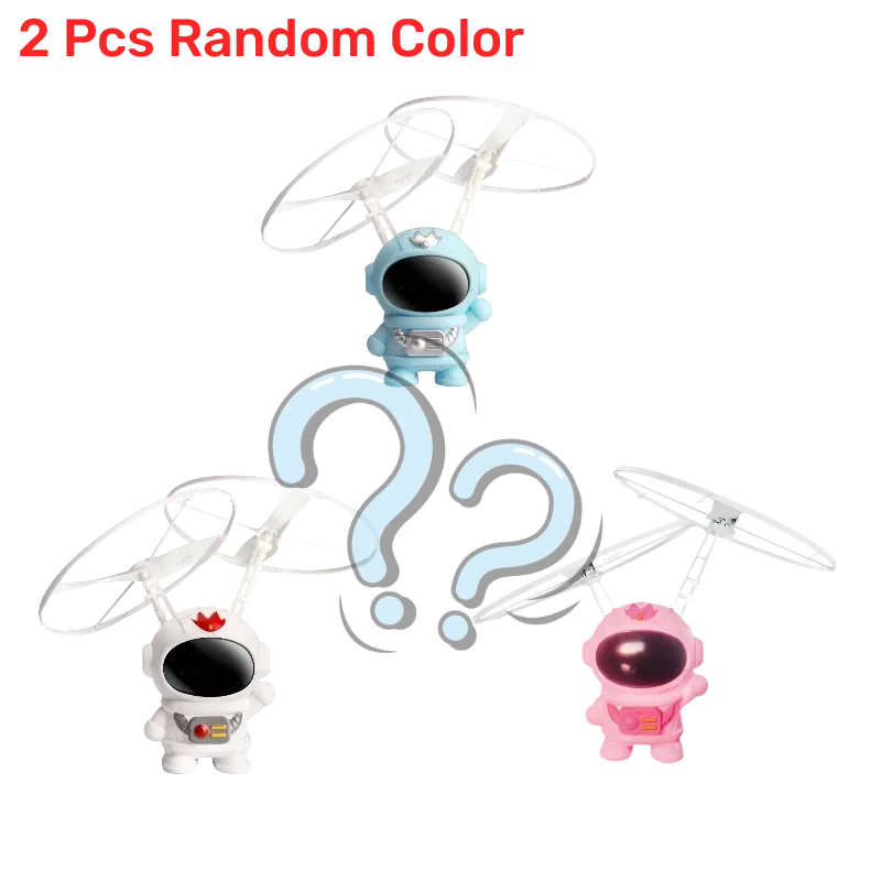 Creative Mini Astronaut Drone Cartoon Spaceman Flying Robot Toys with USB Charging Hand Control Helicopter Kids Gift