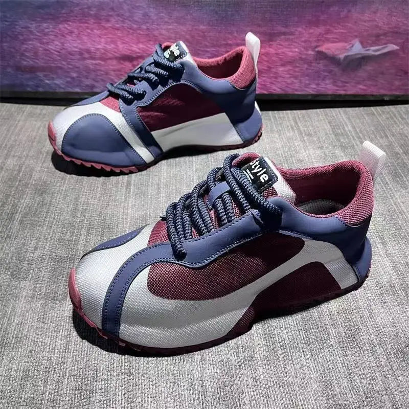 Chunky Sneakers Men Designer Cover Bottom Board Shoes Fashion Casual Leather Fabric Breathable Increased Internal Platform Shoes