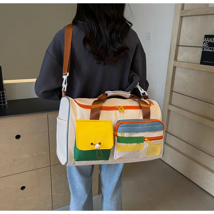 Travel Bag, Duffel Bag Cosmetics Bag, Professional Fitness Bag, Yoga Swimming Training Backpack, Satchel Shoulder Crossbody Tote Bag, Suitable for Men and Women