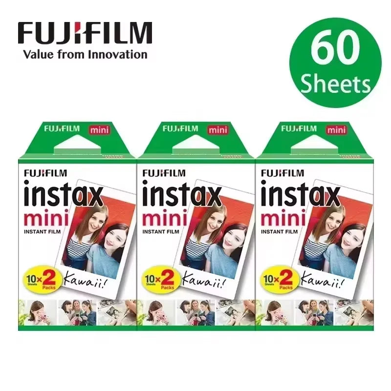 10/20/40/80/200 Sheets Fujifilm instax Mini 11 12 9 7+ 90 3 Inch White Edge Films For Instant Mini Camera 25 50s 90 Photo Paper