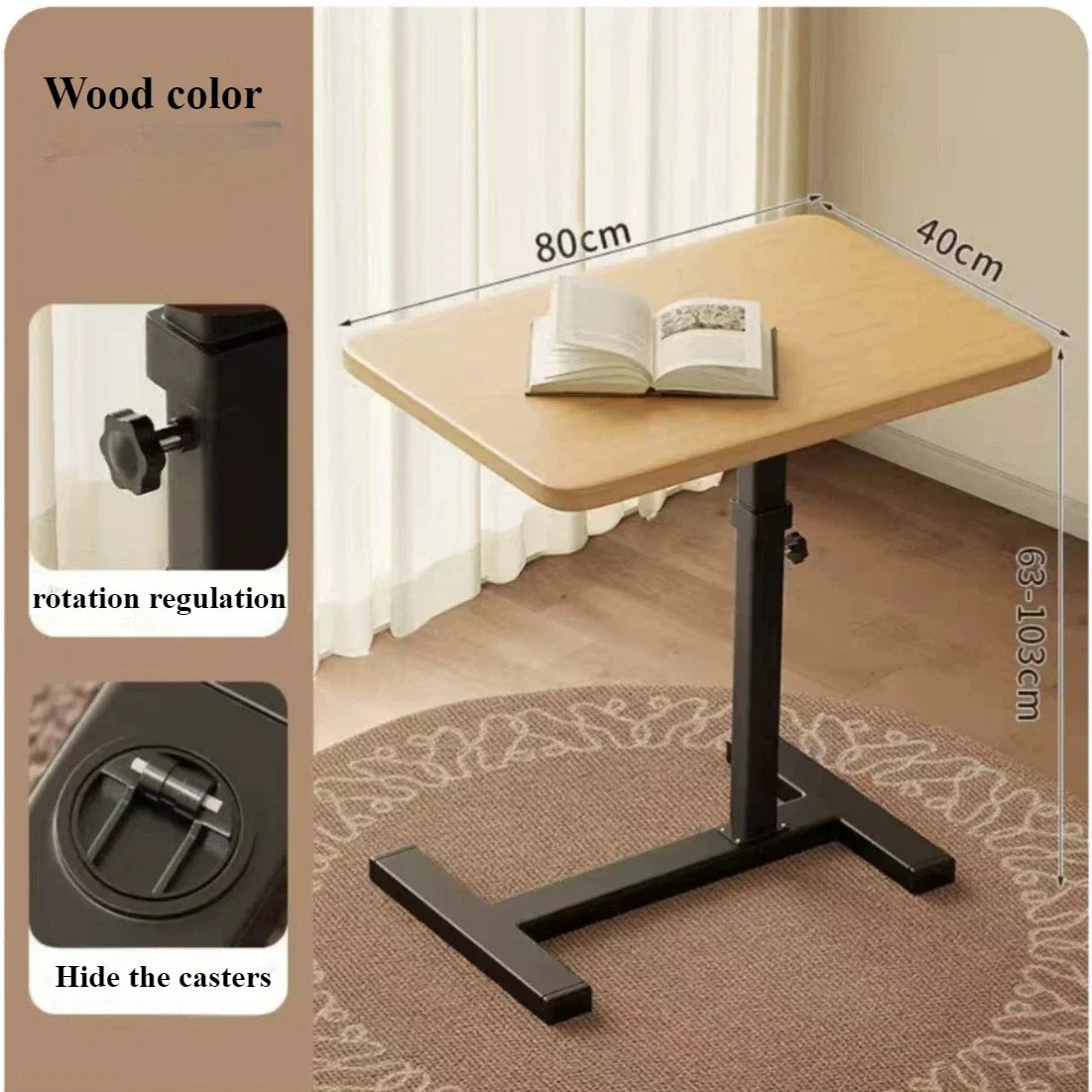 Mobile Bedside Table Household Office Desk Bedroom Folding Tables Portable Minimalist Folding Portable Workbench Learning Desk