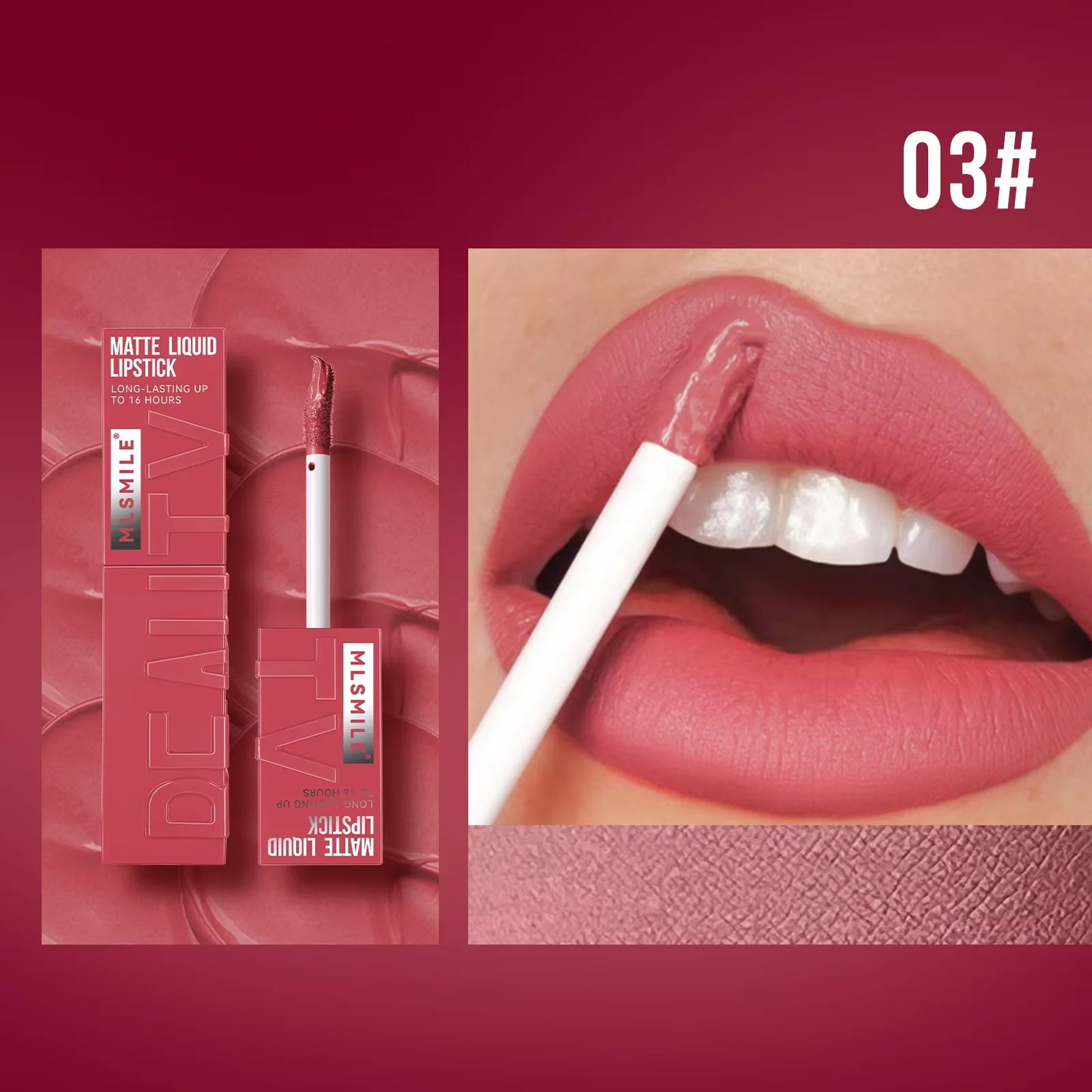 6 Colors of Long-Lasting Velvet Liquid Lipstick with Matte Texture Waterproof Non-Stick Cup Professional Lip Makeup Products