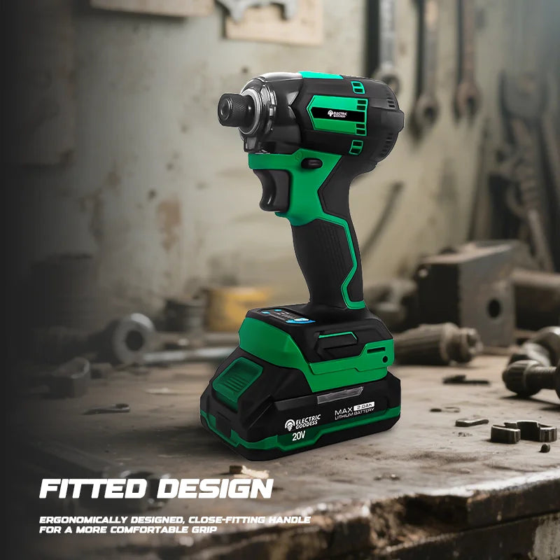 Electric Goddess Brushless Impact Driver 207NM Cordless Electric Drill Screwdriver Tool For Dewalt Makita Battery Pin