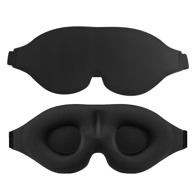 1-piece 3D stereoscopic eye mask with shading and sleep design, breathable and soft fabric, adjustable straps