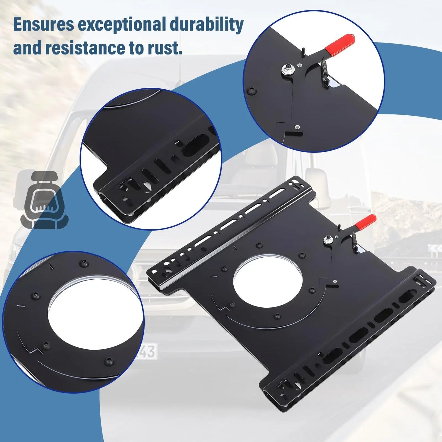 Swivel Seat Base,, RV Seat Conversion Turntable Base 360 Degree, Compatible with Sprinter Transit T5 T6,Fast & Free Shipping