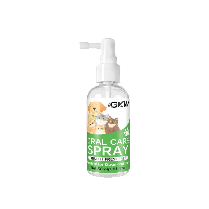 Pet Dental Spray, No Brushing Needed, Cleans Teeth, Freshens Breath, for Cats & Dogs All Breeds, Safe Formula, Daily Dental Care