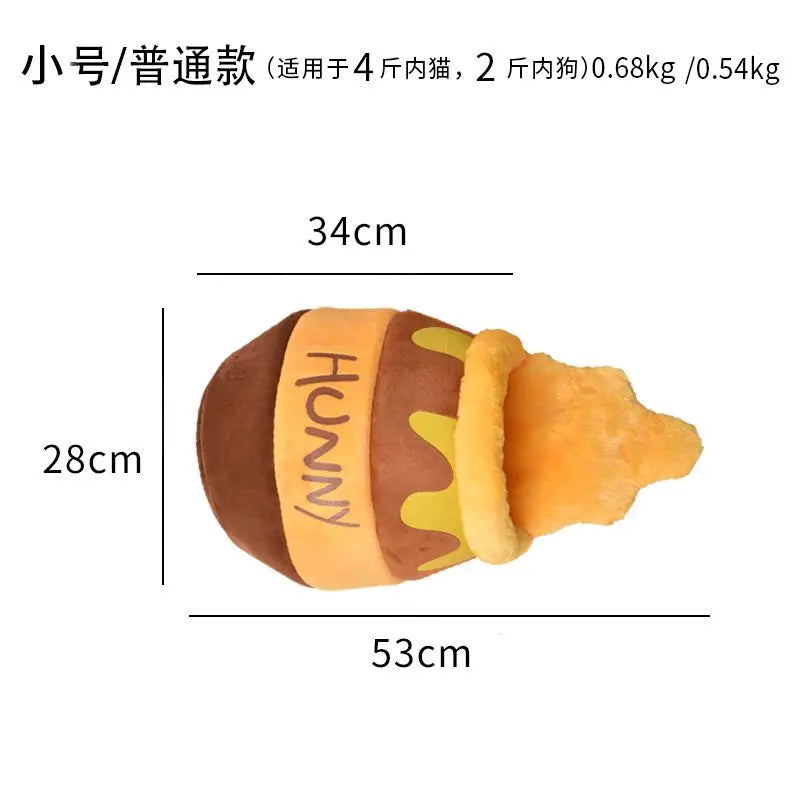 Autumn/Winter Trendy Honey Jar Cat House - Enclosed and Insulated Small Dog Kennel for All Seasons Pet Bed