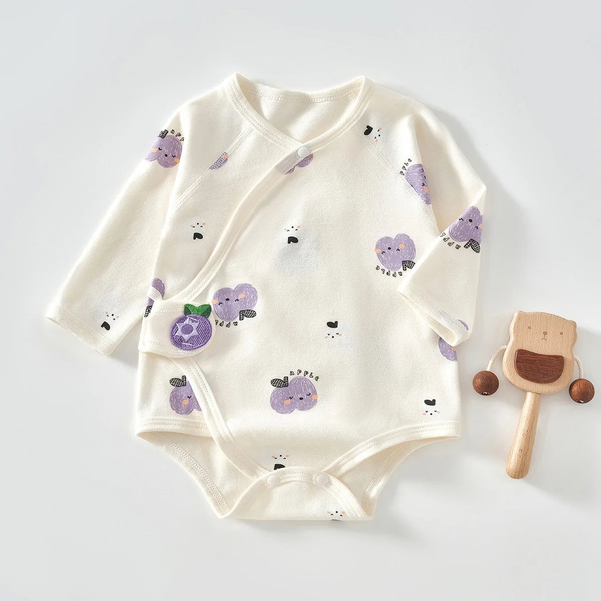 Ircomll 2 pcs Spring and Autumn Newborn Bodysuit Cotton Long Seeve Clothes Infant Clothing Pajamas Overalls for Girls&Boys 0-6M