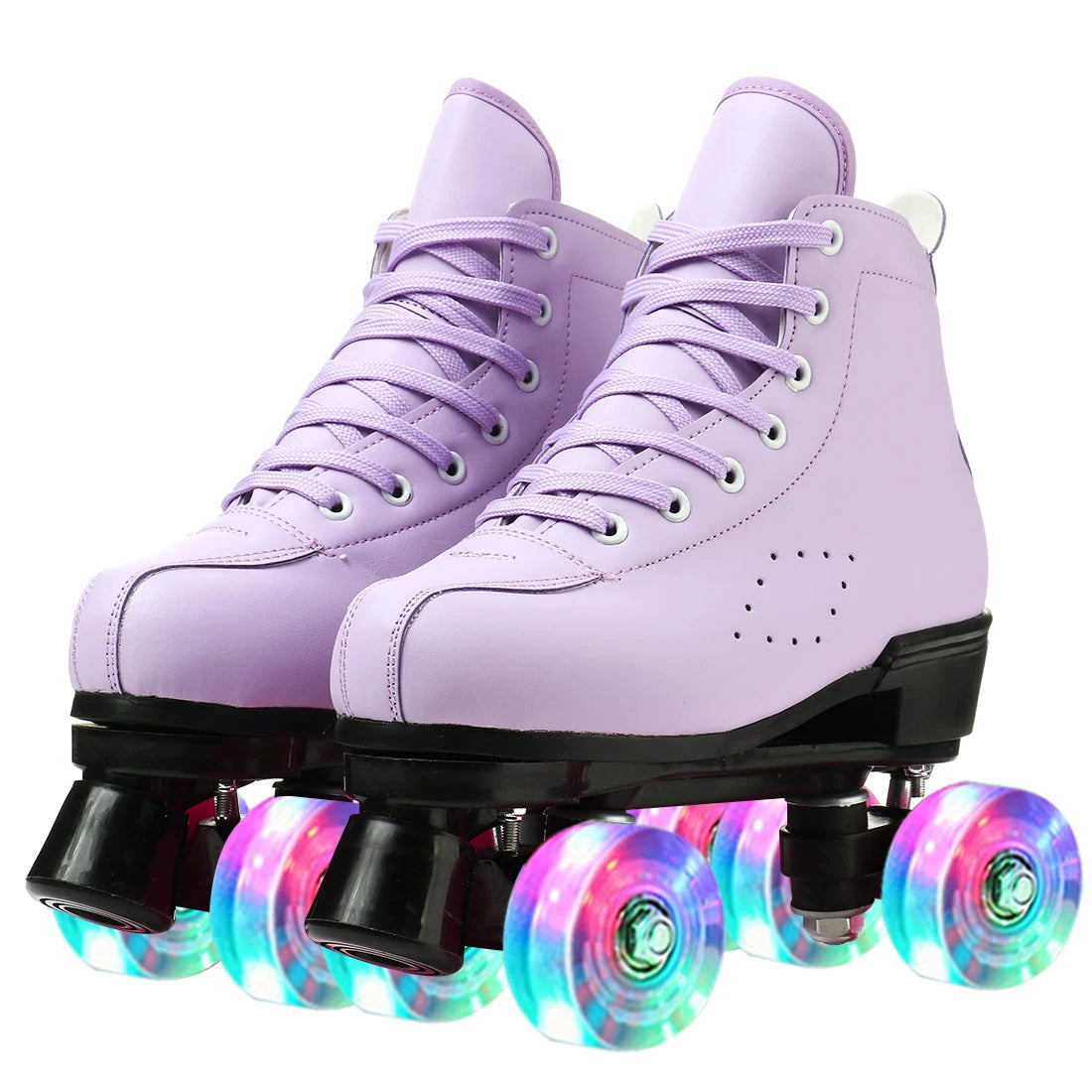 2025 Double-Row Roller Skate Shoes 4 Wheels Skates For Women Men Outdoor Sport Skating Training Quad Sneakers Size 34 35 36-45