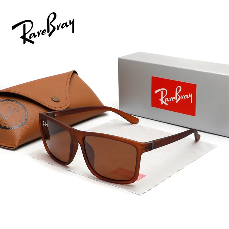 RareBray New Fashion Men Women Sunglasses Polarized Trendy Driving Outdoor Fishing UV400 Anti-glare Square Frame Eyeglasses