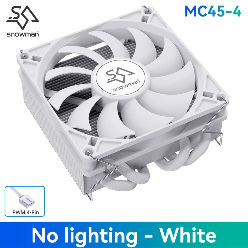 SNOWMAN MC45-4 ITX CPU Cooler Air 4 heat pipes cooling PC heat sink ARGB Fans PWM Intel LGA1851 1700 1200 1151 X99 2011 AM5 AM4