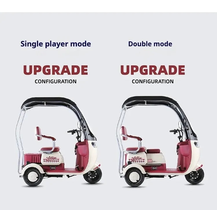 3 Wheels 1000W Electric Scooter Electric Tricycle Small Mobility Scooters Electric Ebike For Adults