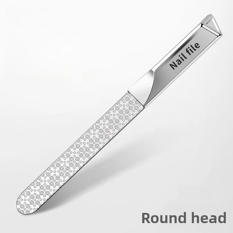 Stainless Steel Double Side Nail File Styling Accessories Polish Remover For Buffer Manicure Tools For Home And Travel