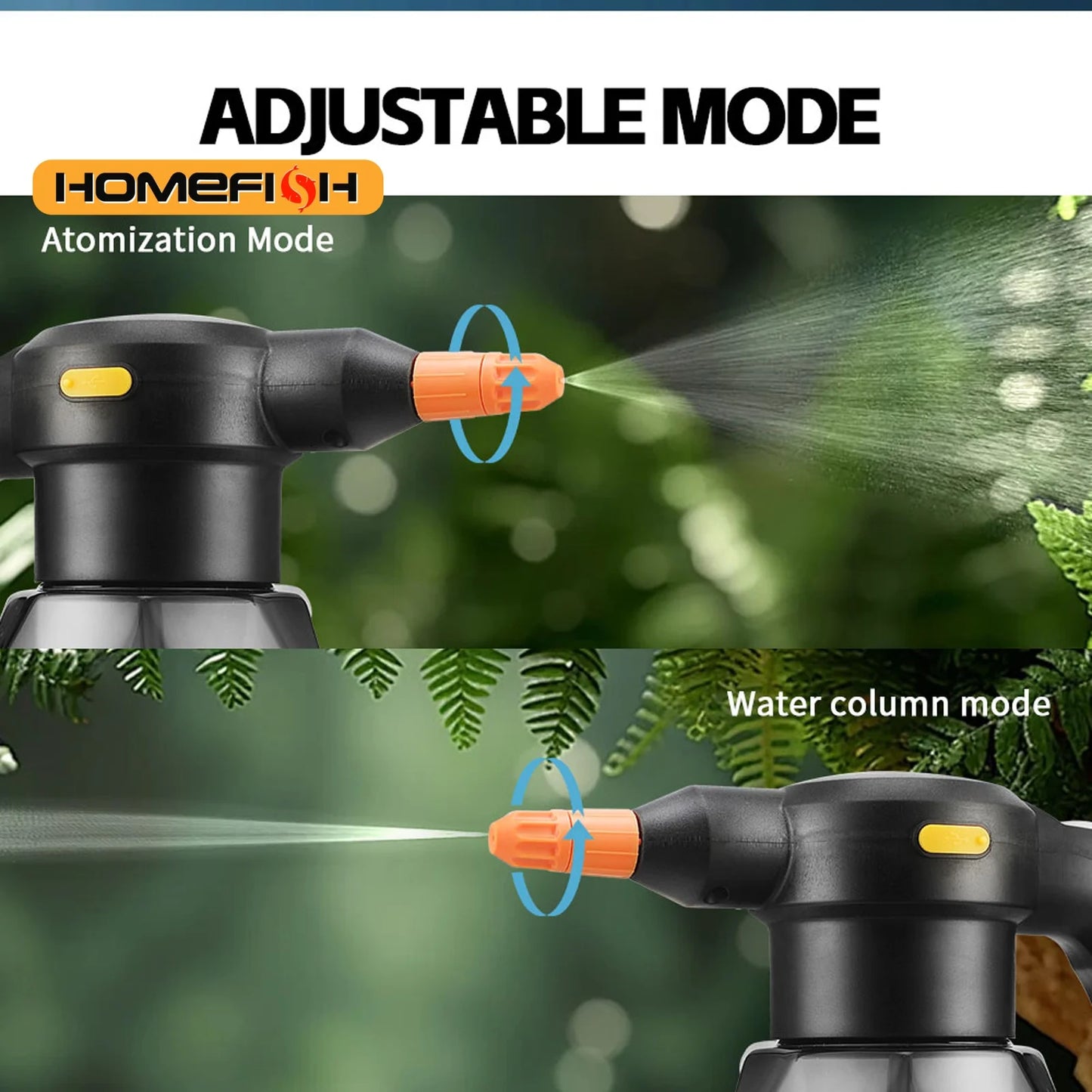 2L Rechargeable Electric Handheld Sprinkler Atomizing Watering Can Water Sprayer for Garden Plants