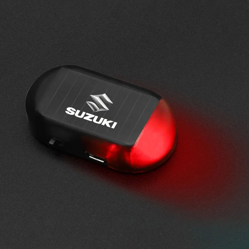 1Pcs Car Solar Powered Wireless Anti-Theft Caution Lamp LED Flashing Light Styling For Suzuki Jimny Grand Vitara Sx4 Swift Alto