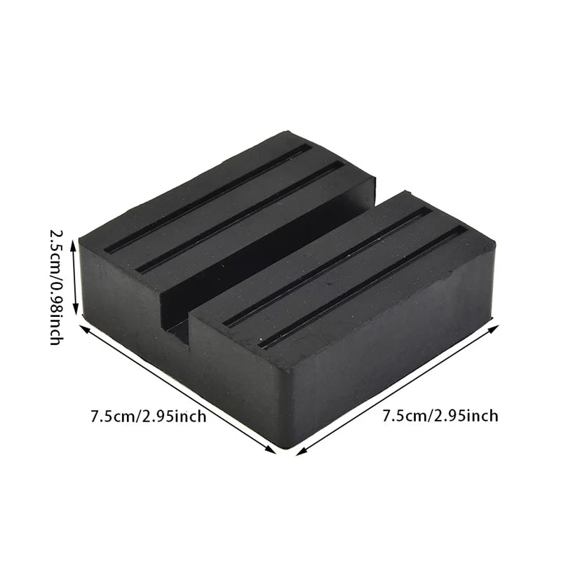 Car Lift Jack Stand Pads Black Rubber Slotted Floor Pad Frame Rail Adapte Auto SUV Van Pickup Lift Rubbers Jack Pads