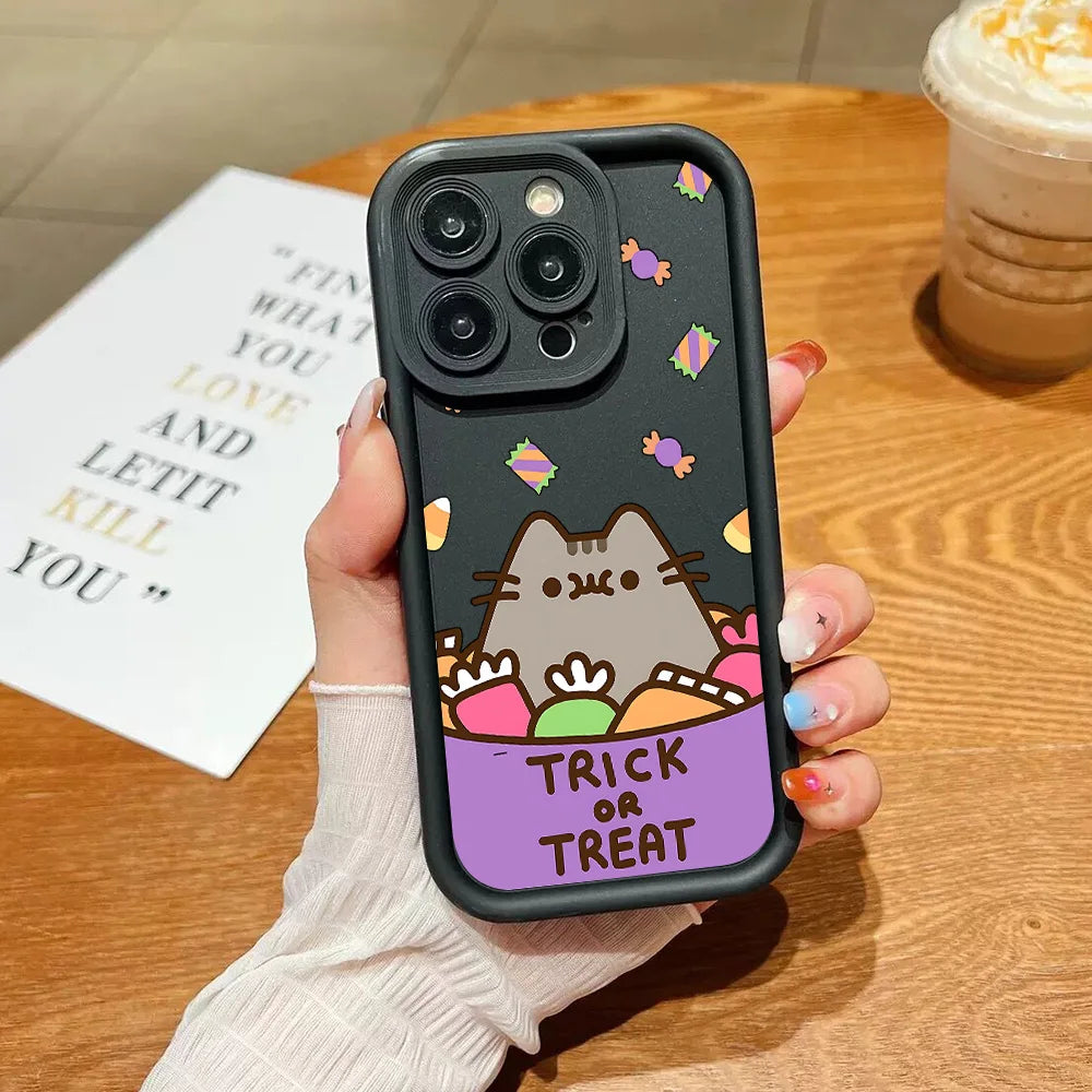 Funny Lovely Pusheen Cat Phone Case For Xiaomi Mi 15 14 13 12 11 Lite Poco M6 X7 X6 F4 F5 X3 X4 X5 C40 GT Pro Ultra 4G 5G Cover