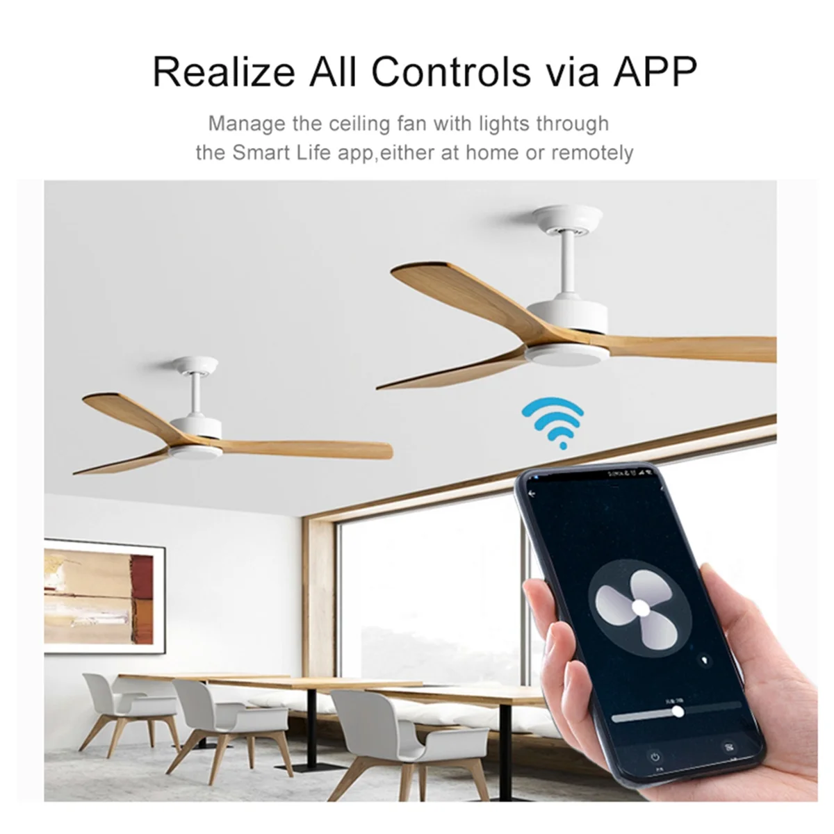 New Tuya WiFi Smart Ceiling Fan Remote Control Kit APP Control Smart Home Adjusted Wind Speed for Alexa Home,220V