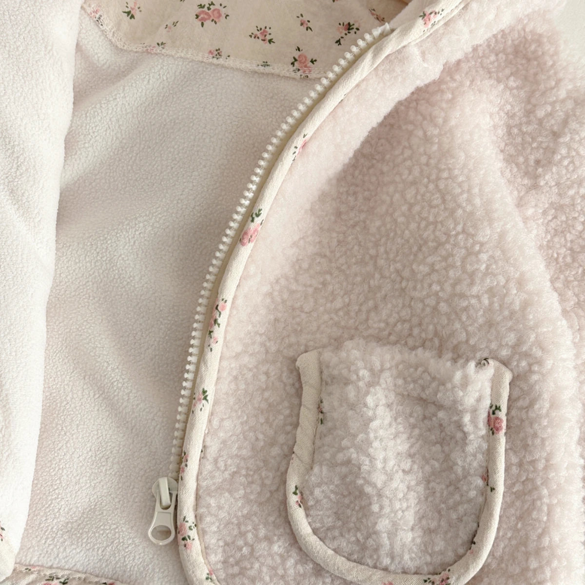 Fashion Baby Girl Winter Clothes Jacket Thick Plush Hooded Infant Toddler Child Warm Floral Printed Coat Baby Outwear 0-3years