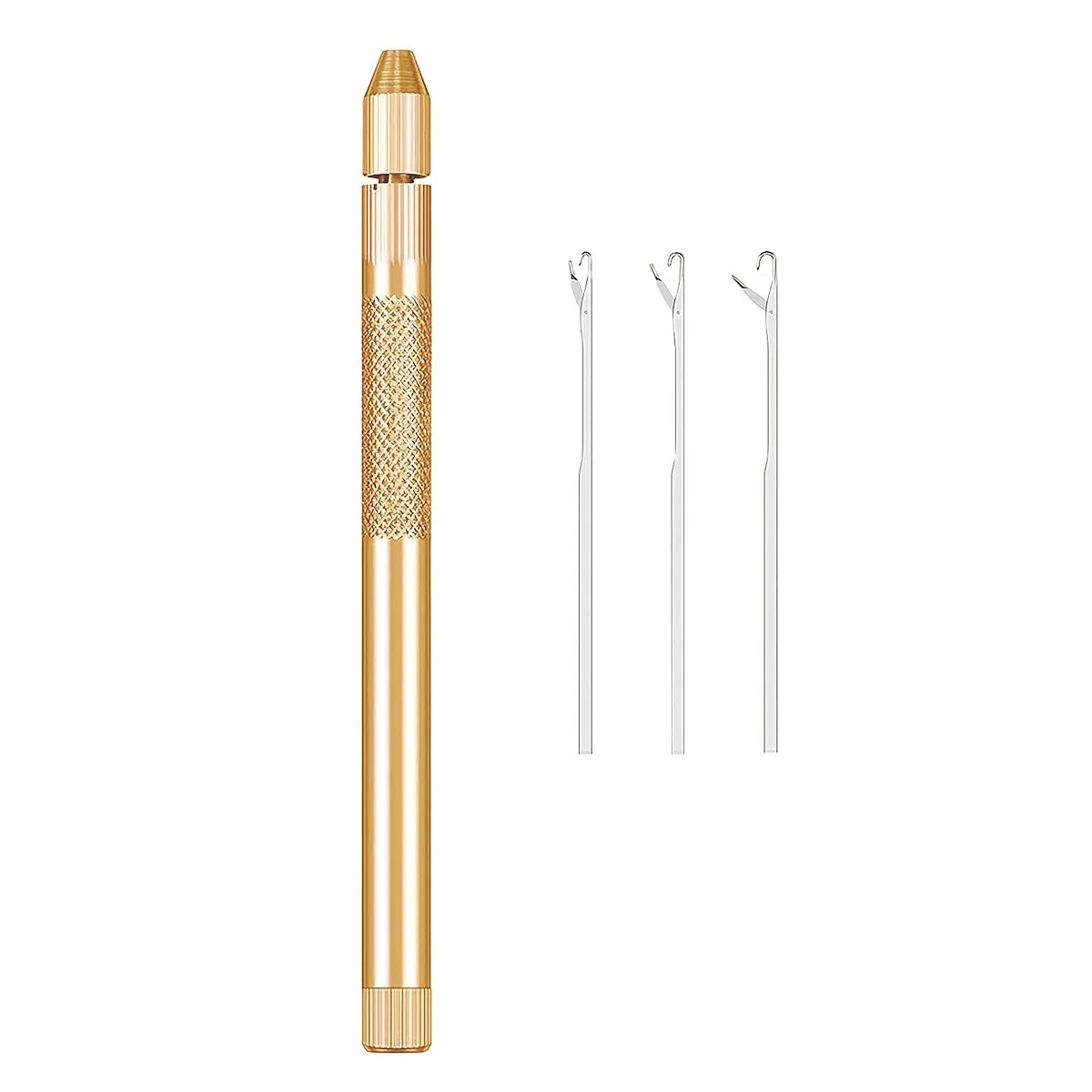 3-in-1 Hair Extension Tools Includes Knitting Needles and Holder for Beads Dreadlock Wig Hair Extensions Lace Wig Making