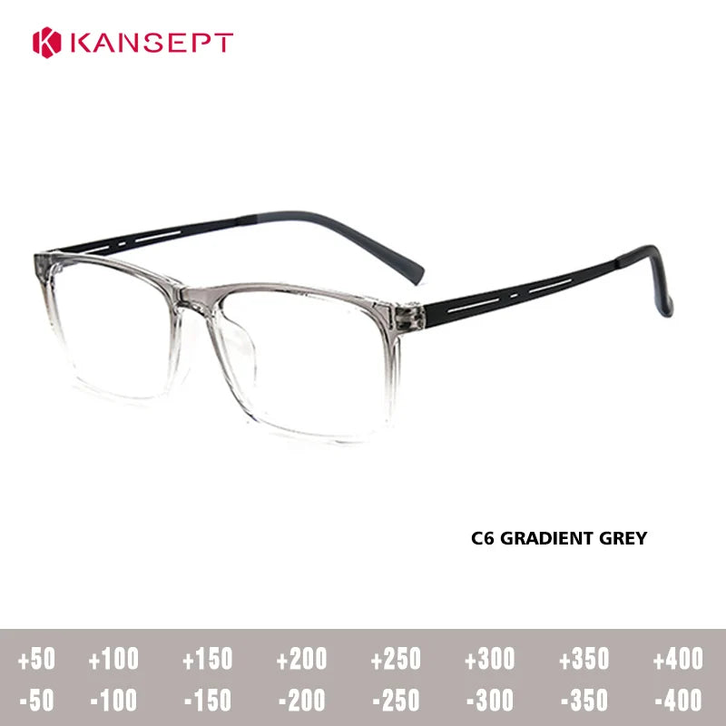 KANSEPT Square Man Glasses Myopia Big Face Glasses for Women Blue Light Lenses to Read Lunette De Lecture Femme Eyeglass Frames