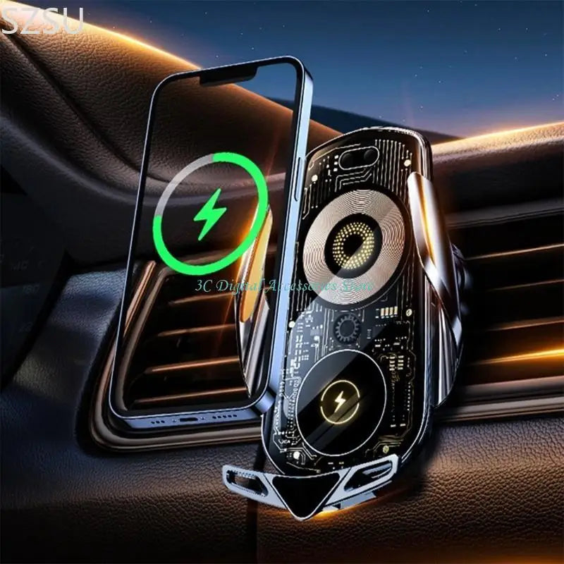 SZSU Car Interior Wireless Phone charging Stand Multifunction Wireless Car Phone Holder