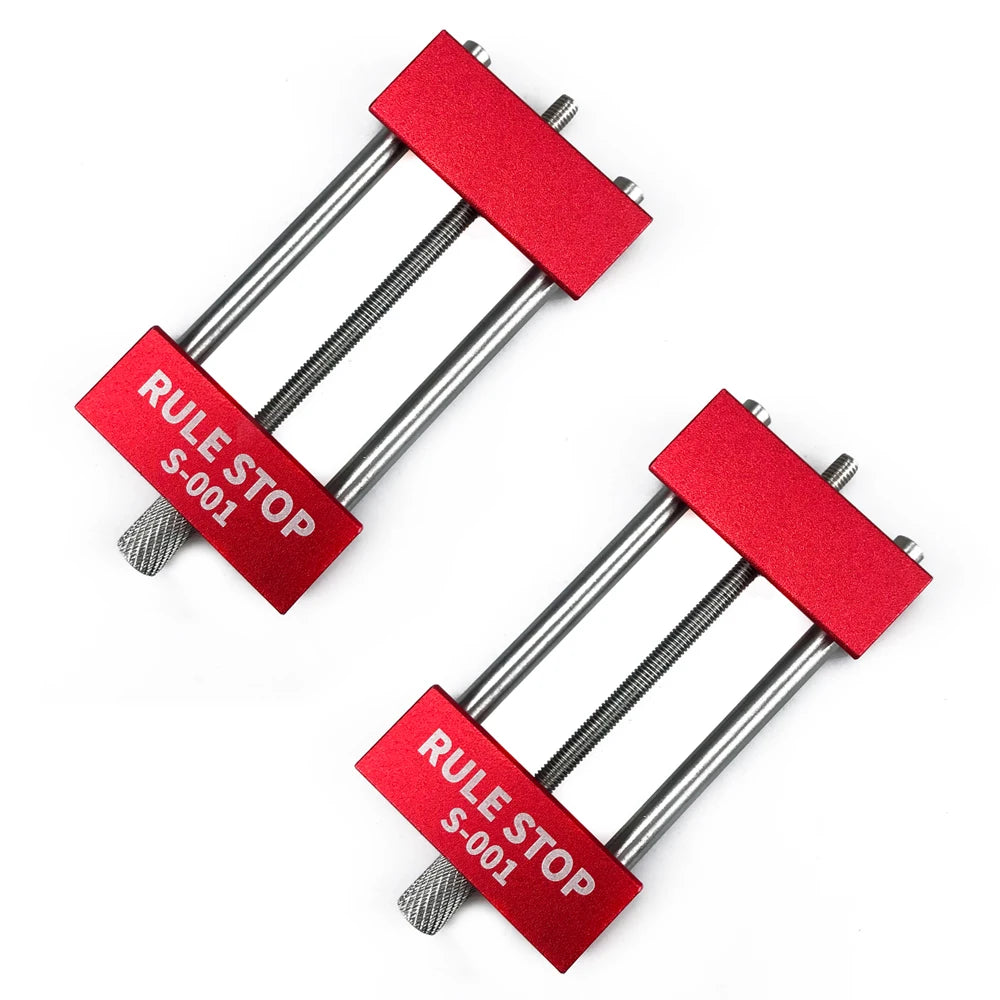 Convenient Rule Stop Woodworking Tools Steel Ruler Positioning Block Carpenter Scriber Gauge Marking Tool