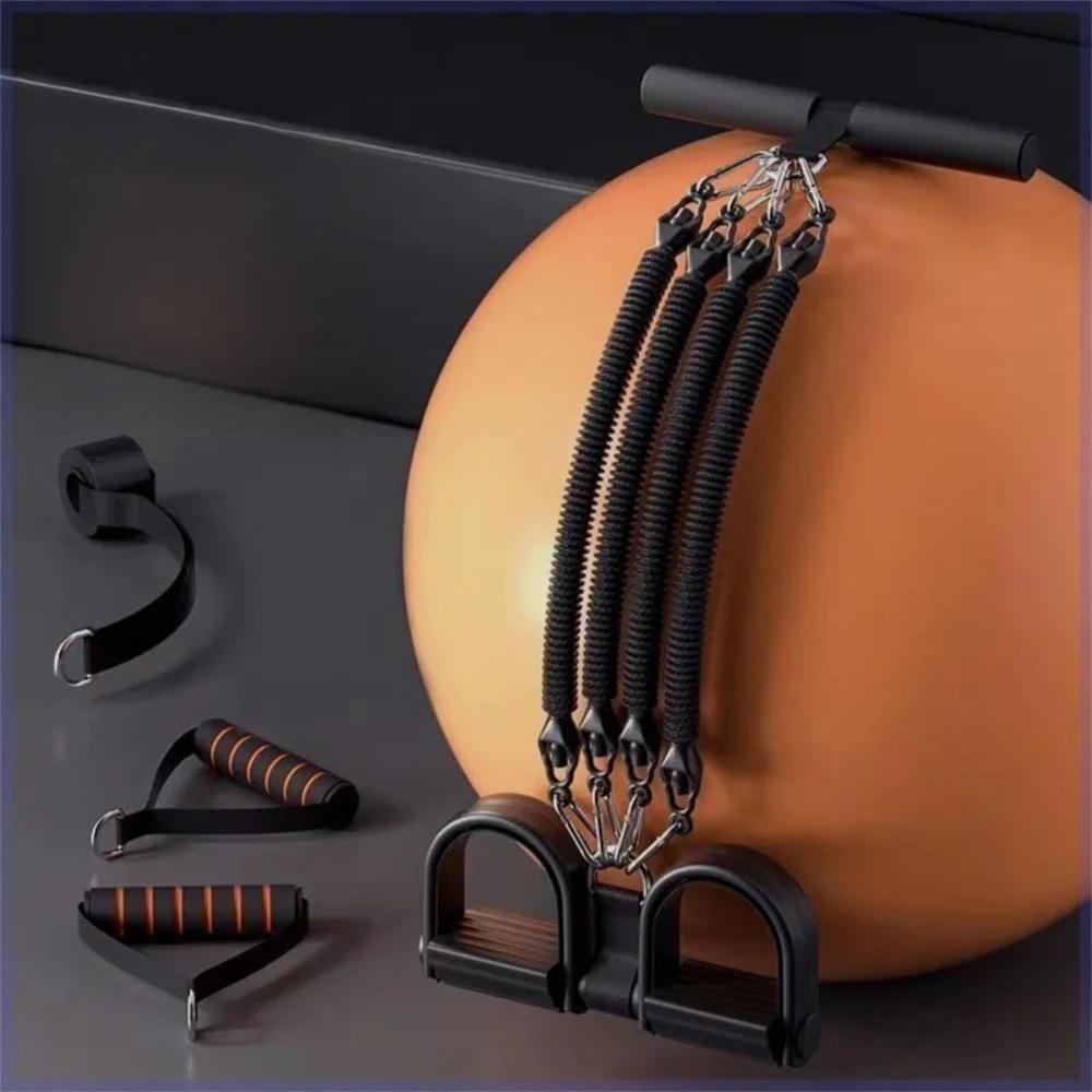 Multifunction Fitness Tension Rope with Handles Adjustable Tension Pedal Ankle Puller Non-Slip Exercise Resistance Band