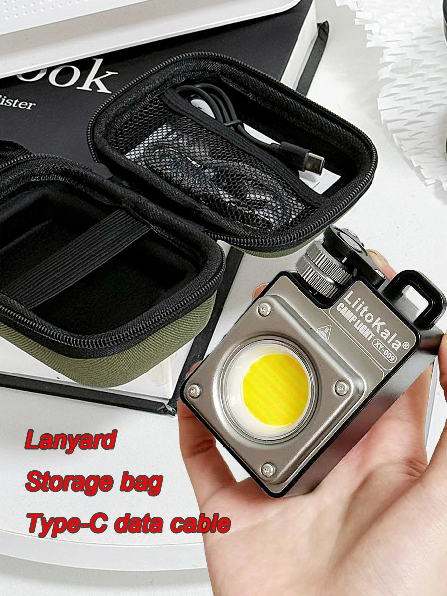 LiitoKala multifunctional mini "camera" light 3500LM large floodlight, suitable for hiking, outdoor activities, work, and picnic