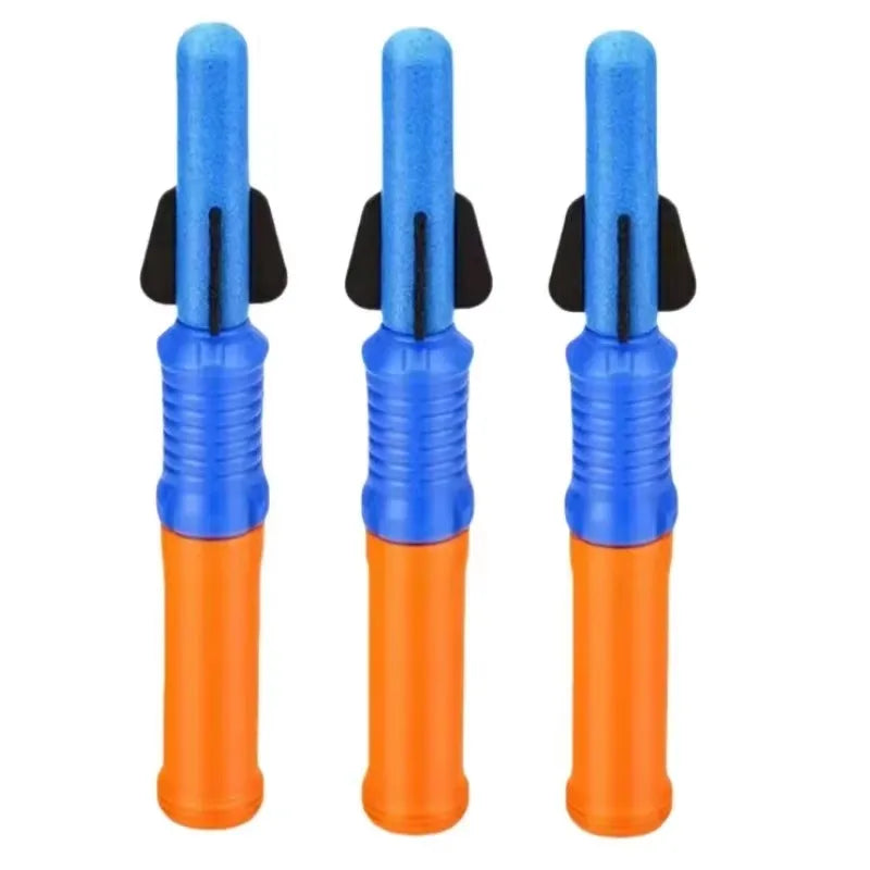 3/7pcs Funny Hand-Propelled Rocket Launcher Toy Set Foam Rocket Children Outdoor Summer Garden Game Birthday Gift Party Discount
