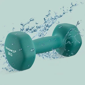 SONGMICS dumbbells set 2x3 kg dumbbell set short dumbbells hexagon neoprene coating