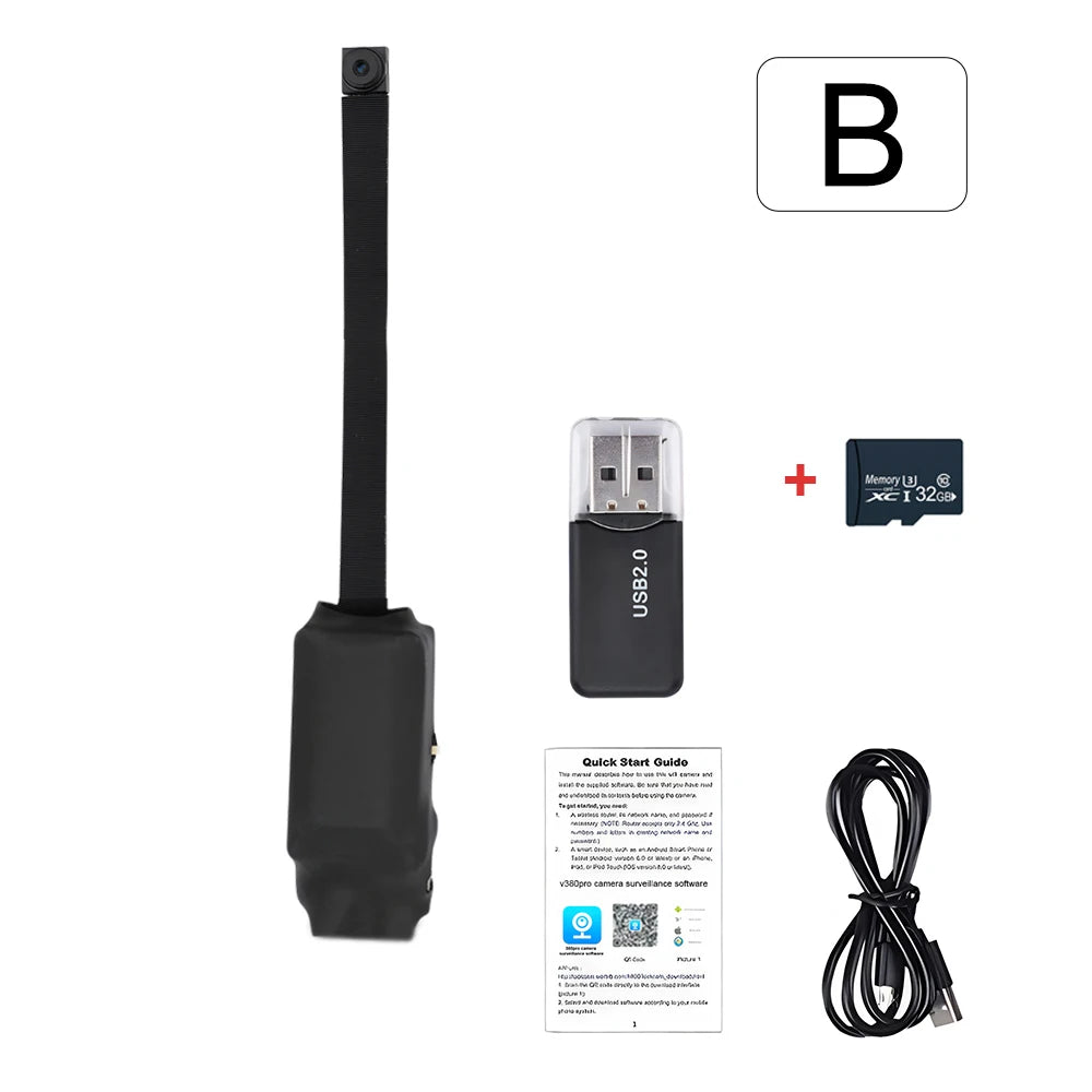 HD 1080P WiFi Mini Camera DIY Module Home Security Cam For Wide Angle Motion Detection Alarm & Record Support Phone App