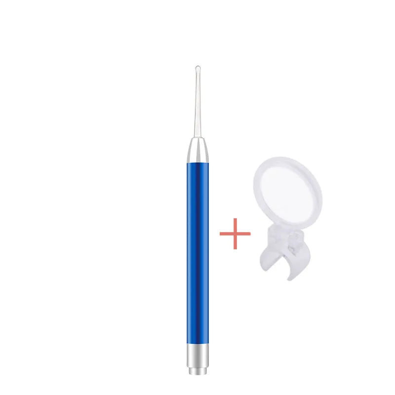 LED FlashLight Earpick Baby Ear Cleaner Endoscope Penlight Spoon Cleaning Ear Curette Light Spoon with Magnifier Ear Wax Removal
