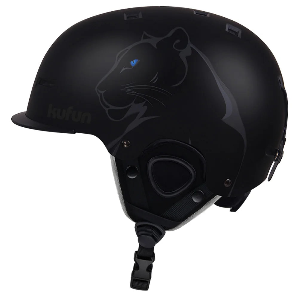 KUFUN Ski Helmet Earmuffs Winter Snow Sports Snowboard Skateboard Skating Cute Animal Lady Men Adult Kids Winter Safety Children