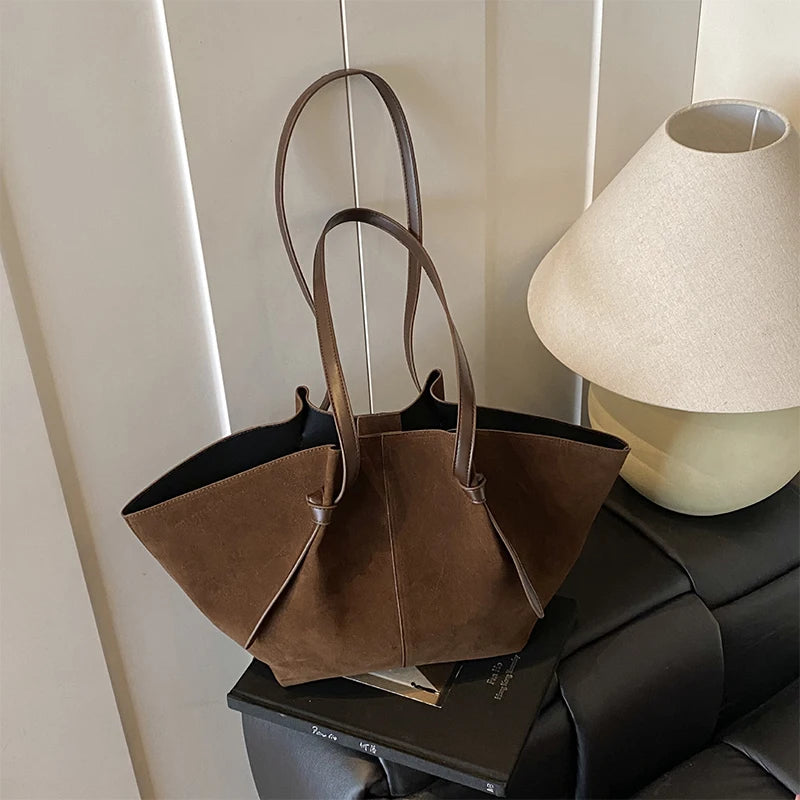 Luxury Large Capacity Women's Underarm Wing Bag, Female French Commuter Wings Handheld Shoulder Bag, Underarm Shopper Tote Bag