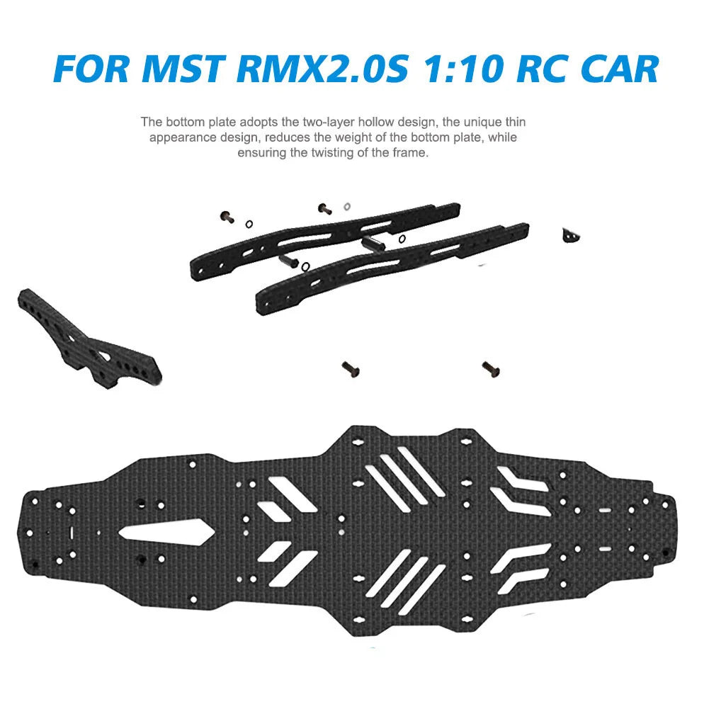 1:10 Drift Car Carbon Fiber Chassis Upgrade Kit for MST RMX 2.0S