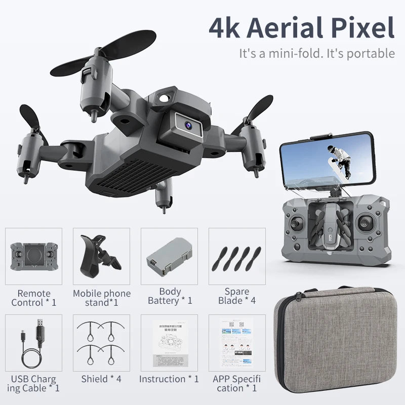 Mini Drone for Kids with 4k HDCamera FPV Remote Control Toys Gifts for Boys Girls with Altitude Hold Headless Mode RC Dron