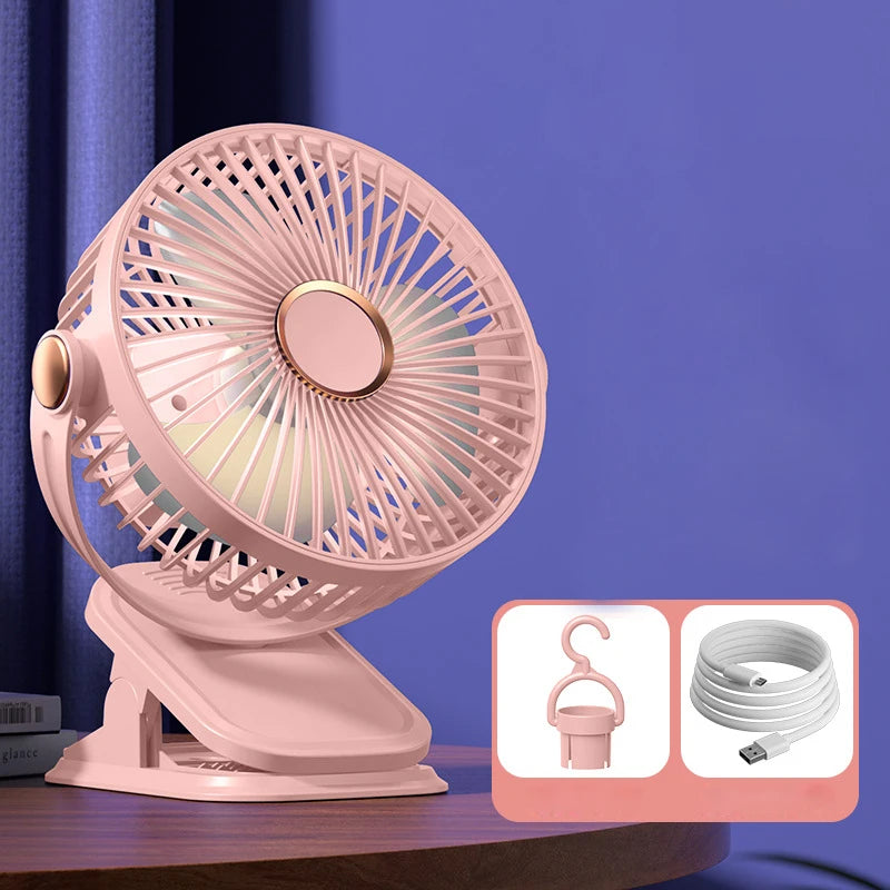 Baby Stroller Fan Mini Portable Outdoor Fan USB 3 Speed Flexible Octopus Fan Tripod Clip on Handheld Fan for Stroller Crib
