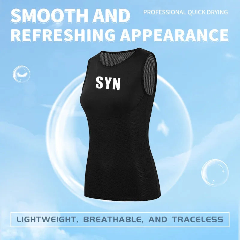 SYN Women's cycling vest summer quick drying clothes road bikes sleeveless cycling jerseys cycling underwear cycling base shirts