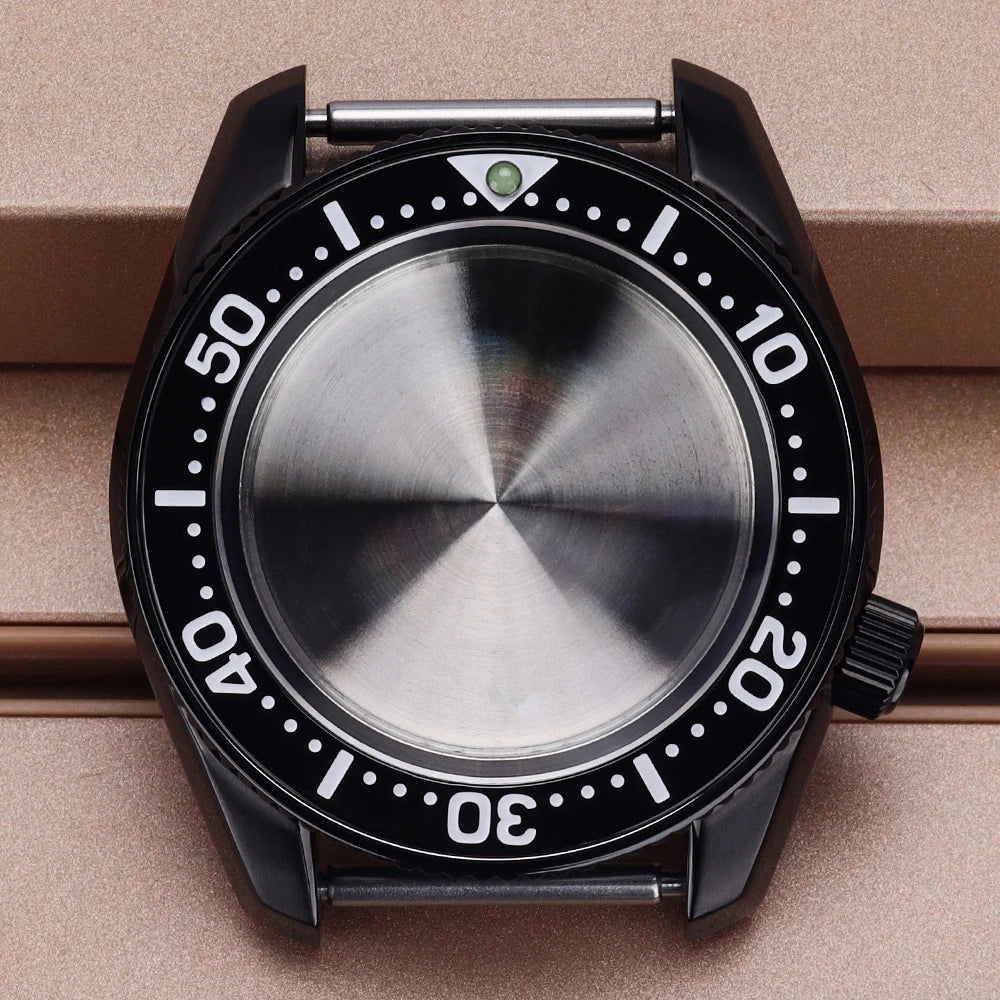 Diver NH35 42mm Watch Case Sapphire Glass Solid Bottom Cover For SPB185J1/187J1 NH34 NH35 NH36/38 Movement Stainless Steel Strap