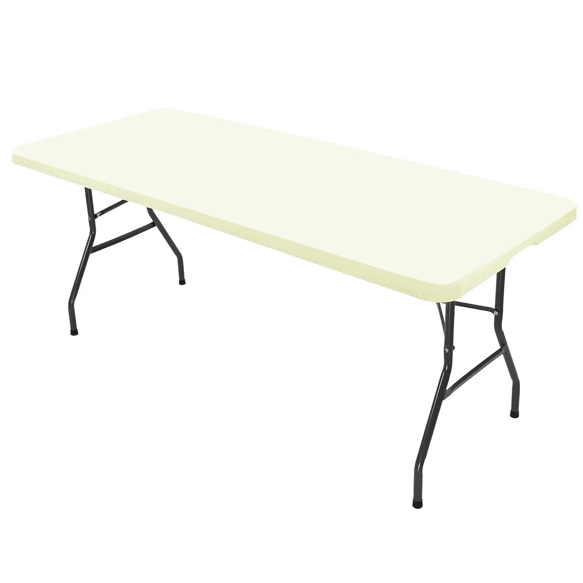 1 Pc 4/6/8ft Spandex Tablecloth Elastic Fitted Stretch Rectangular Tablecloth Washable and Wrinkle Resistant Patio Table Cover