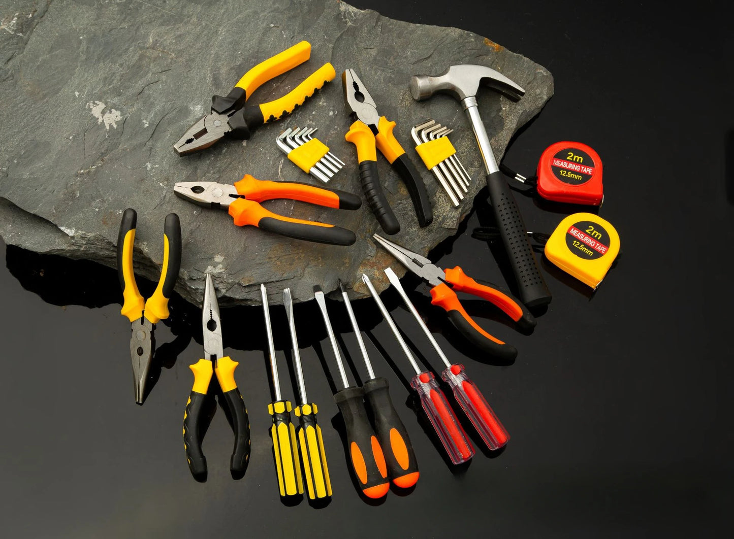 Household Gift Box, Manual Hardware Toolbox, Car Tools, Wrench Hammer Vise, JG-812