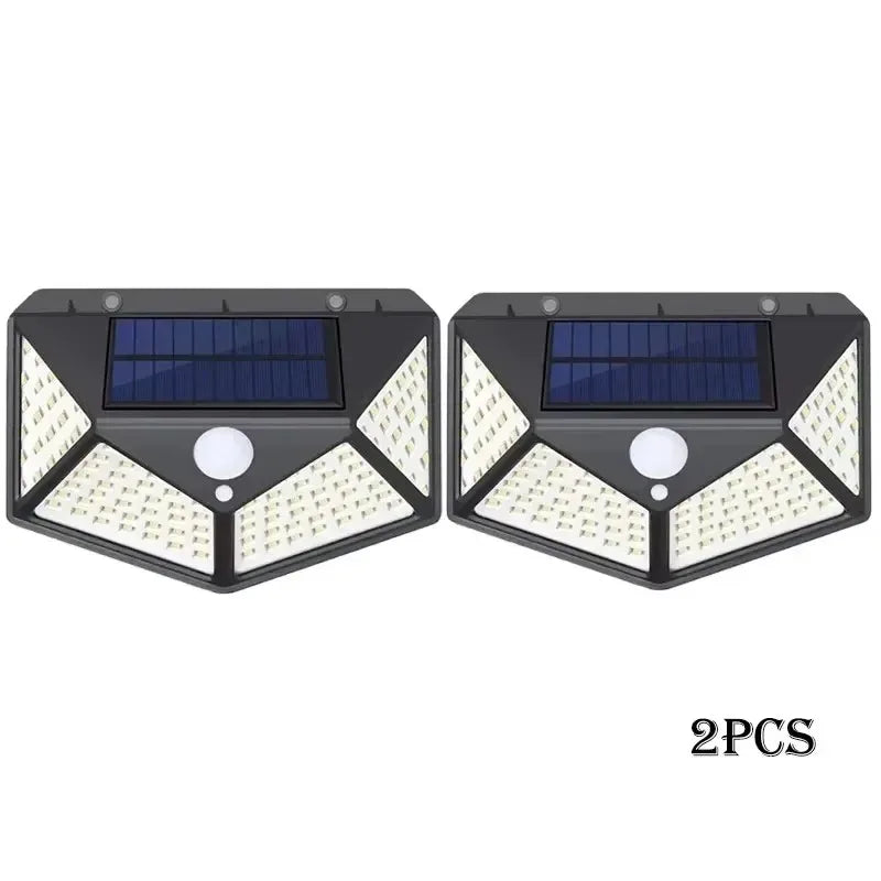 106LED Split Solar Lamp 3 Lighting Mode Outdoor Decoration Sunlight Wall Light PIR Motion Sensor Waterproof Garden Garage Lamp