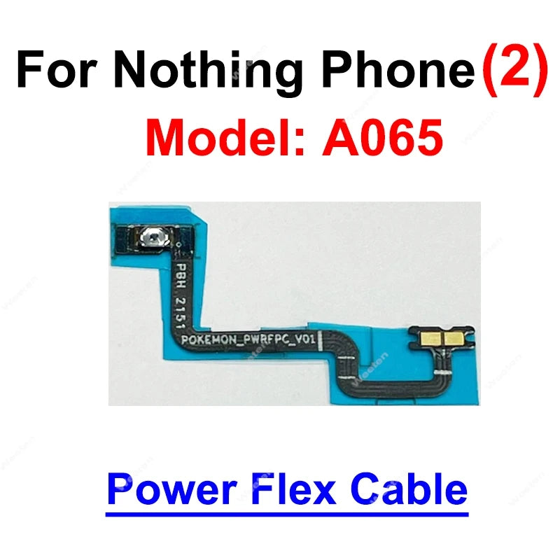 Power Volume Flex For Nothing Phone One 1 2 A063 A065 Side On OFF Power Volume Up Down Keys Flex Cable Repalcement