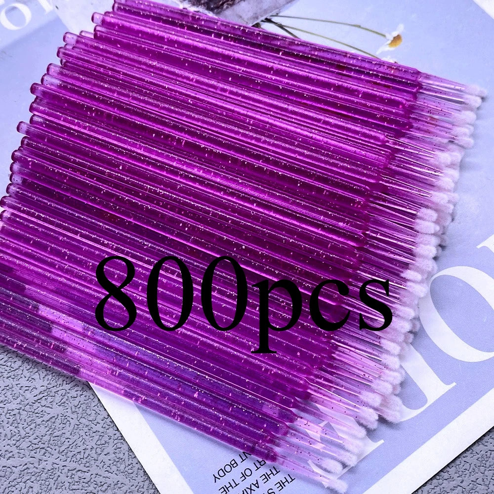 400/800pcs Micro Brush Crystal Lash Removing Swab Microbrush Mascara Wands Applicator Eyelash Extension Makeup brushes Tools