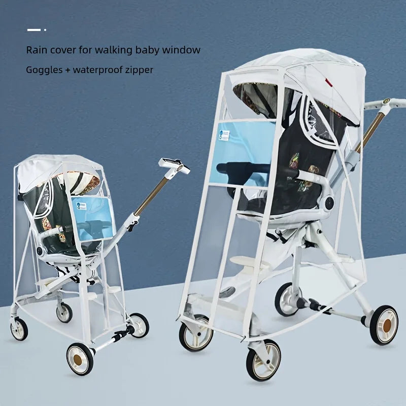 Compact Stroller Rain Cover Baby Stroller Cover for Toddler Umbrella Stroller Lightweight Travel Stroller Windproof Waterproof